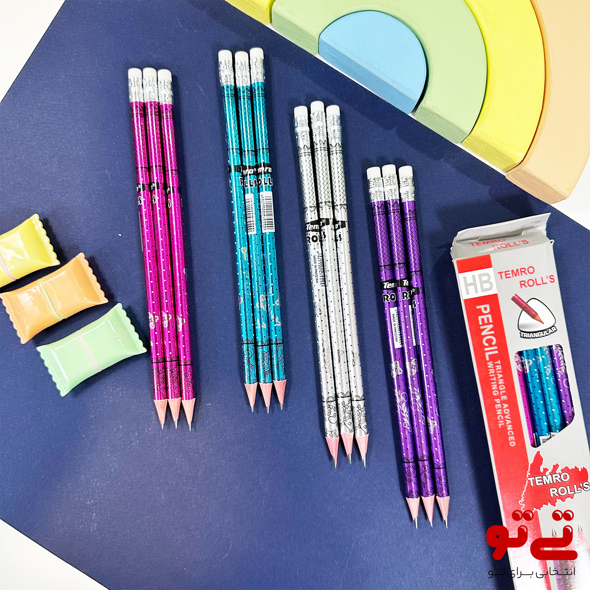 مداد مشکی پاکن دار مدل2544